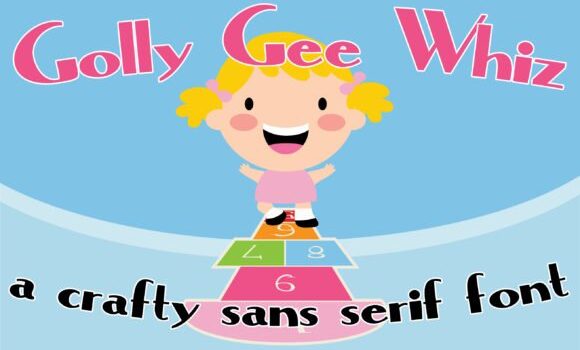 Golly Gee Whiz Font - Featured Image