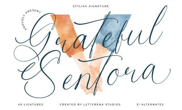 Grateful Sentora Font - Featured Image