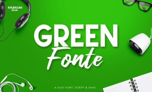 Green Fonte Duo Font - Featured Image