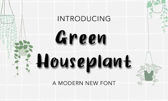 Green Houseplant Font - Featured Image