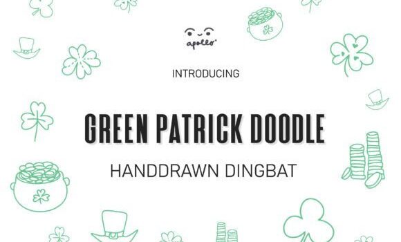 Green Patrick Doodle Font - Featured Image