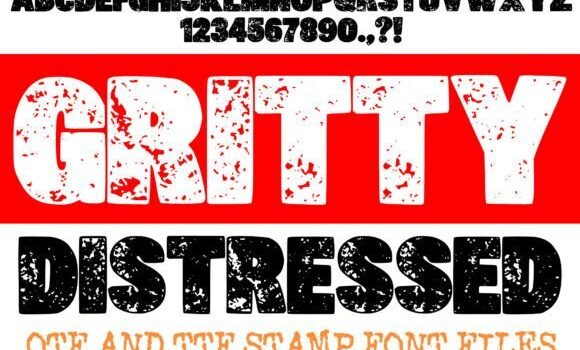 Gritty Distressed Font - Featured Image