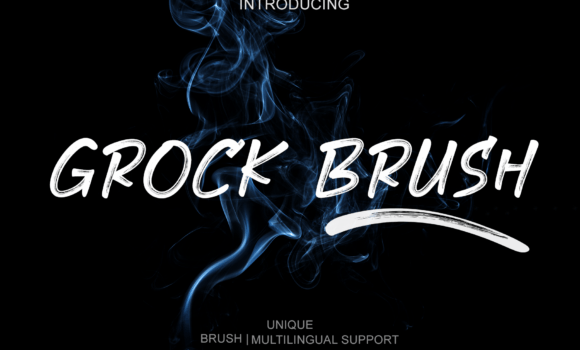 Grock Brush Font - Featured Image