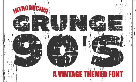 Grunge 90'S Font - Featured Image