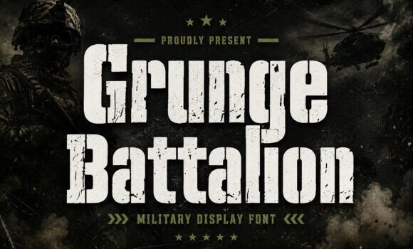 Grunge Battalion Font - Featured Image