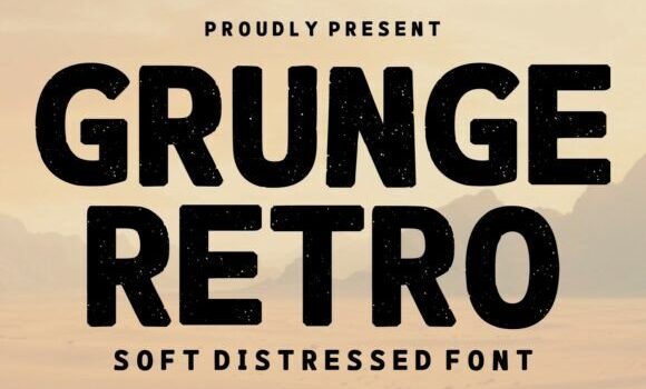 Grunge Retro Font - Featured Image