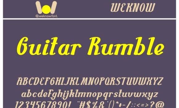 Guitar Rumble Font - Featured Image