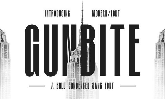 Gunbite Font Fonts Free Download Gunbite Font - Featured Image