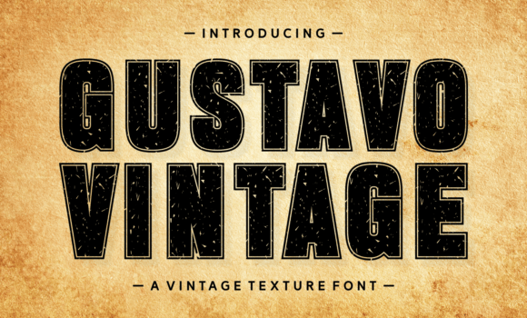 Gustavo Vintage Font - Featured Image