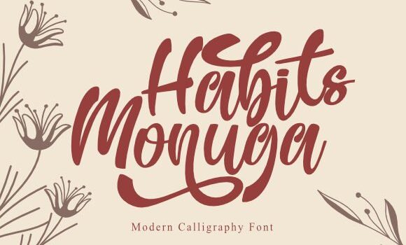 Habits Monuga Font - Featured Image