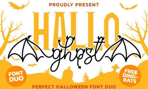 Hallo Ghost Duo Font - Featured Image