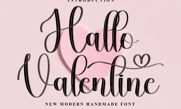Hallo Valentine Font - Featured Image