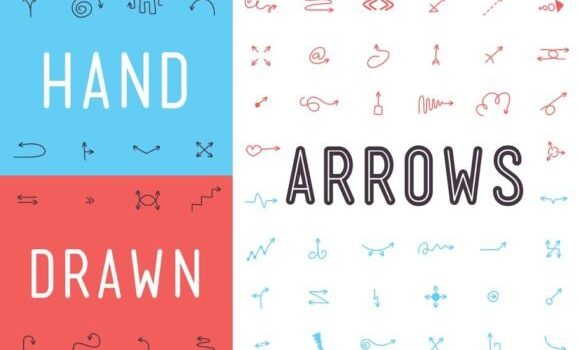 Hand Drawn Arrows Font Fonts Free Download