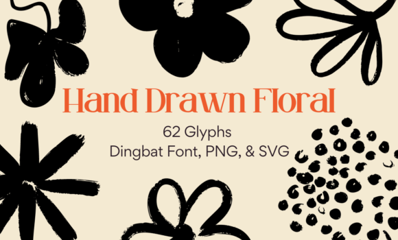 Hand Drawn Floral Font - Featured Image