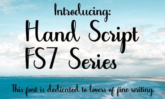 Hand Script - F7 Series Font - Featured Image