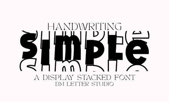 Handwriting Simple Stacked Font - Featured Image