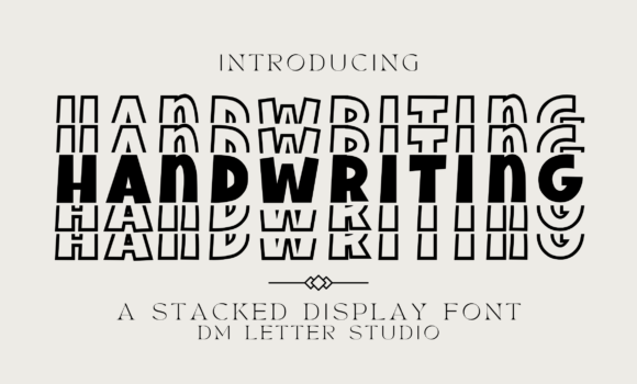 Handwriting Stacked Font - Featured Image