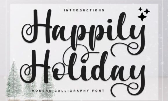 Happily Holiday Font Fonts Free Download Happily Holiday Font - Featured Image