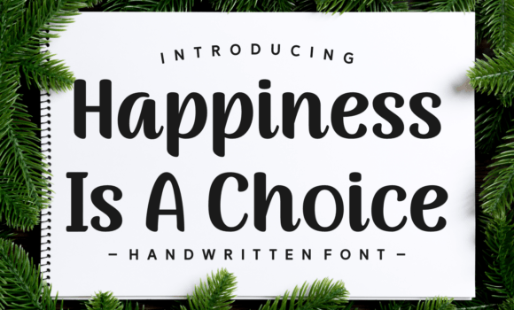 Happiness is a Choice Font - Featured Image