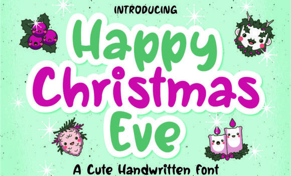 Happy Christmas Eve Font - Featured Image