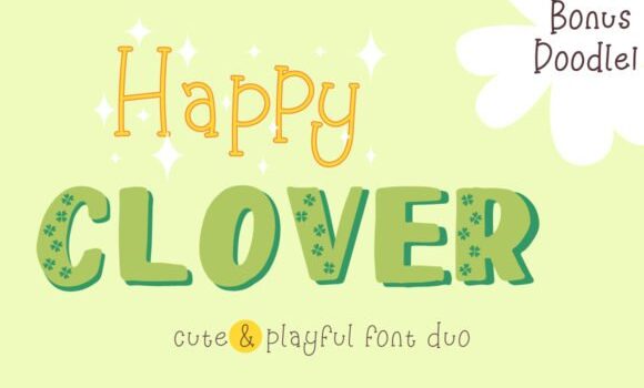 Happy Clover Family Font - Featured Image