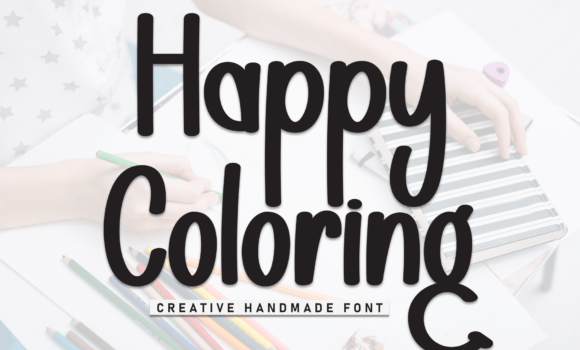 Happy Coloring Font - Featured Image