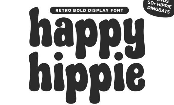 Happy Hippie Font - Featured Image