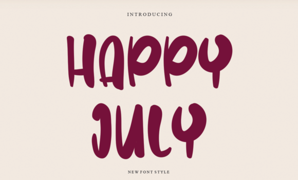 Happy July Font Fonts Free Download Happy July Font - Featured Image