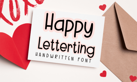 Happy Lettering Font - Featured Image