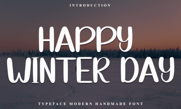 Happy Winter Day Font - Featured Image