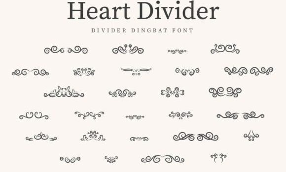Heart Divider Font Fonts Free Download Heart Divider Font - Featured Image