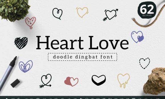 Heart Love Font - Featured Image