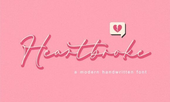 Heartbroke Font - Featured Image