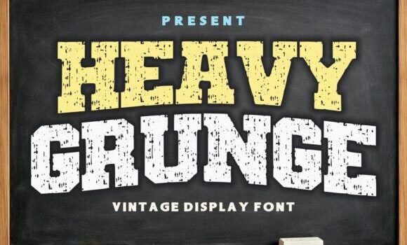 Heavy Grunge Font - Featured Image