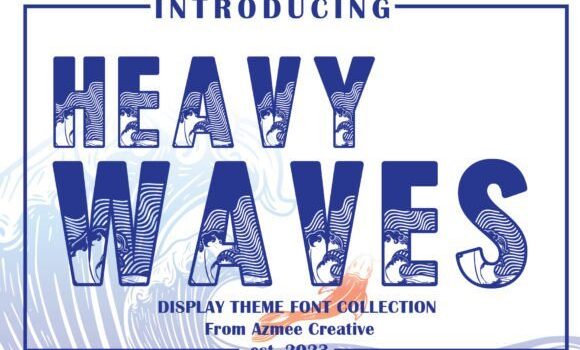 Heavy Waves Font - Featured Image