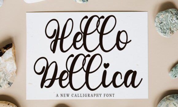 Hello Dellica Font - Featured Image