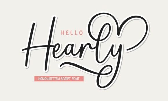 Hello Hearly Font - Featured Image