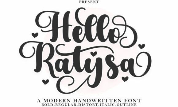 Hello Ratysa Font - Featured Image