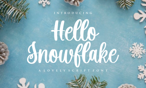 Hello Snowflake Font - Featured Image