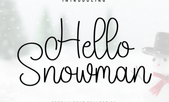 Hello Snowman Font - Featured Image