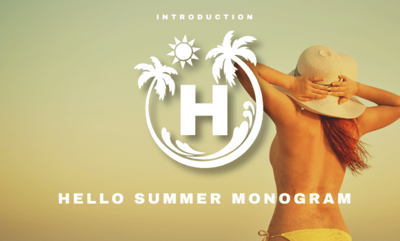 Hello Summer Monogram Font - Featured Image
