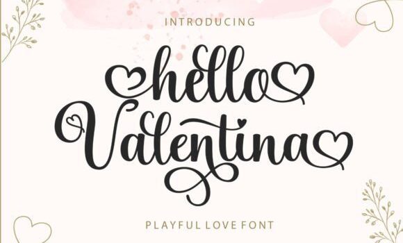 Hello Valentina Font Fonts Free Download Hello Valentina Font - Featured Image