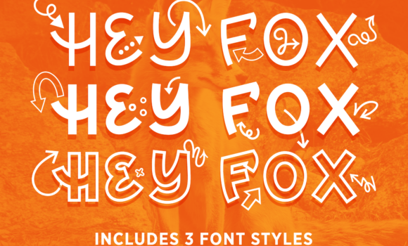Hey Fox Trio Font - Featured Image