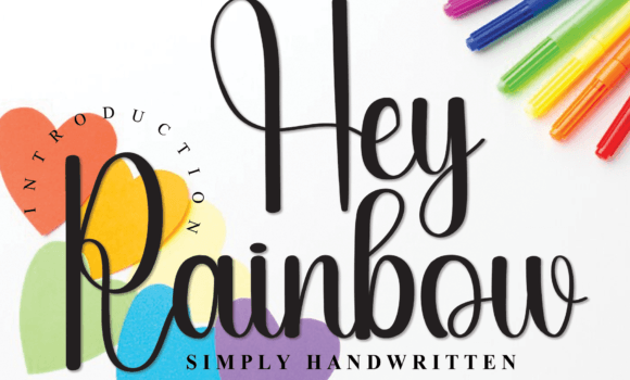 Hey Rainbow Font Fonts Free Download Hey Rainbow Font - Featured Image