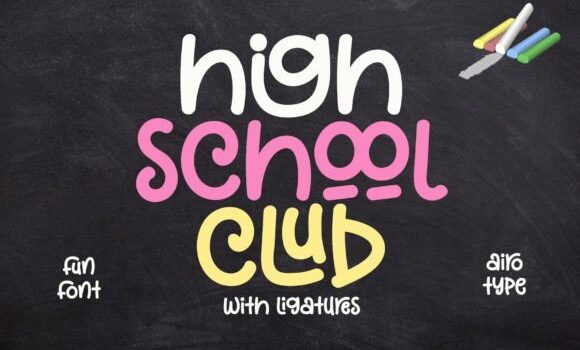 High School Club Font - Featured Image