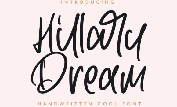Hillary Dream Font - Featured Image