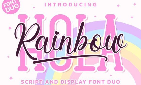 Hola Rainbow Duo Font - Featured Image