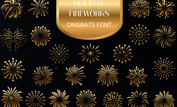 Holiday Fireworks Font - Featured Image