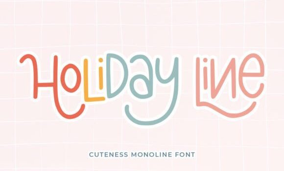 Holiday Line Font Fonts Free Download Holiday Line Font - Featured Image