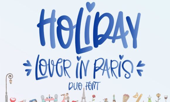 Holiday Lover in Paris Font - Featured Image